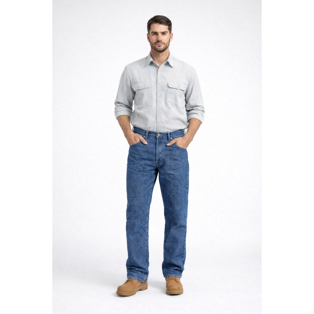Mens Bulwark FR Denim Jeans 30x35‎ Tall Flame Resistant Work Pants Blue USA